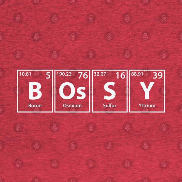 Bossy (B-Os-S-Y) Periodic Elements Spelling by cerebrands